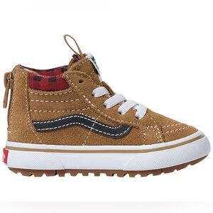 Vans Plaid Sk8-Hi Zip Toddlers sneakers, size 9